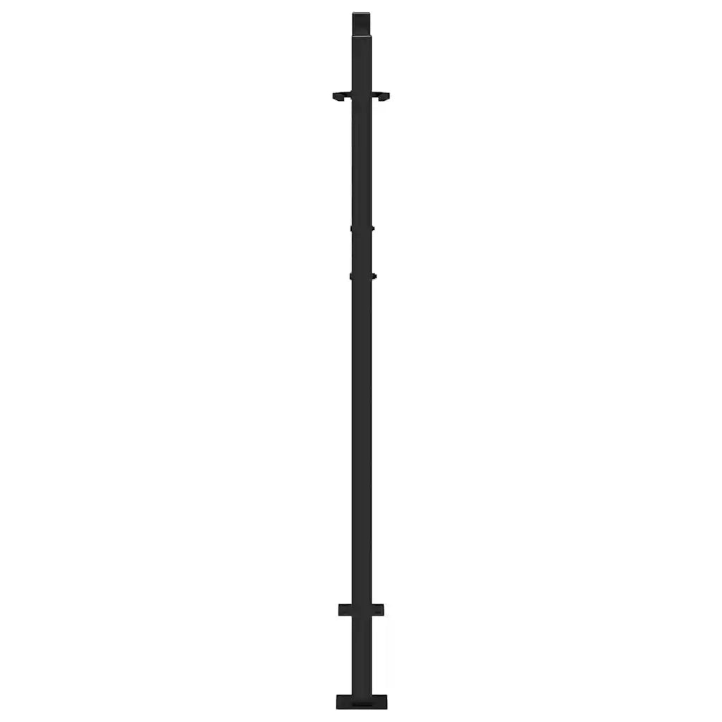 vidaXL Cancello Giardino Nero 105x130 cm in Acciaio Design Ondulato