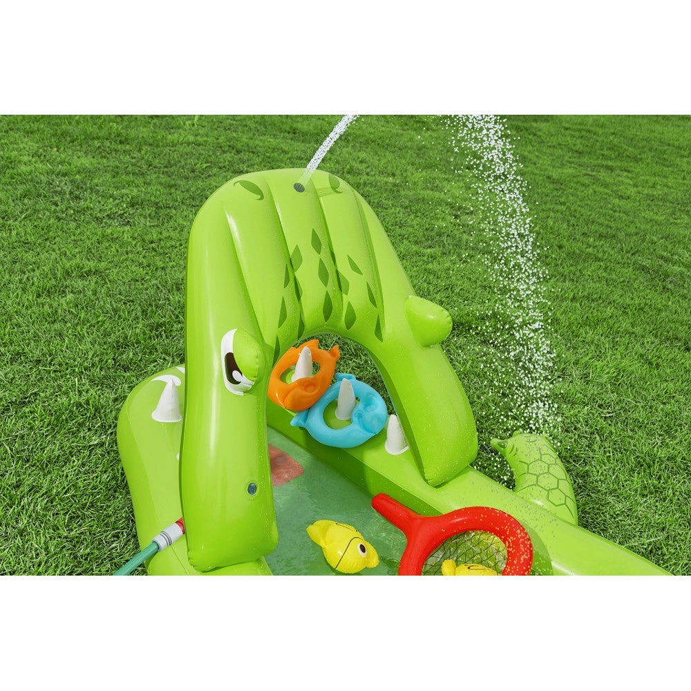 Trade Shop - Centro Giochi Acquatico Gonfiabile Piscina A Forma Di Coccodrillo 234x163x87cm 53169 -