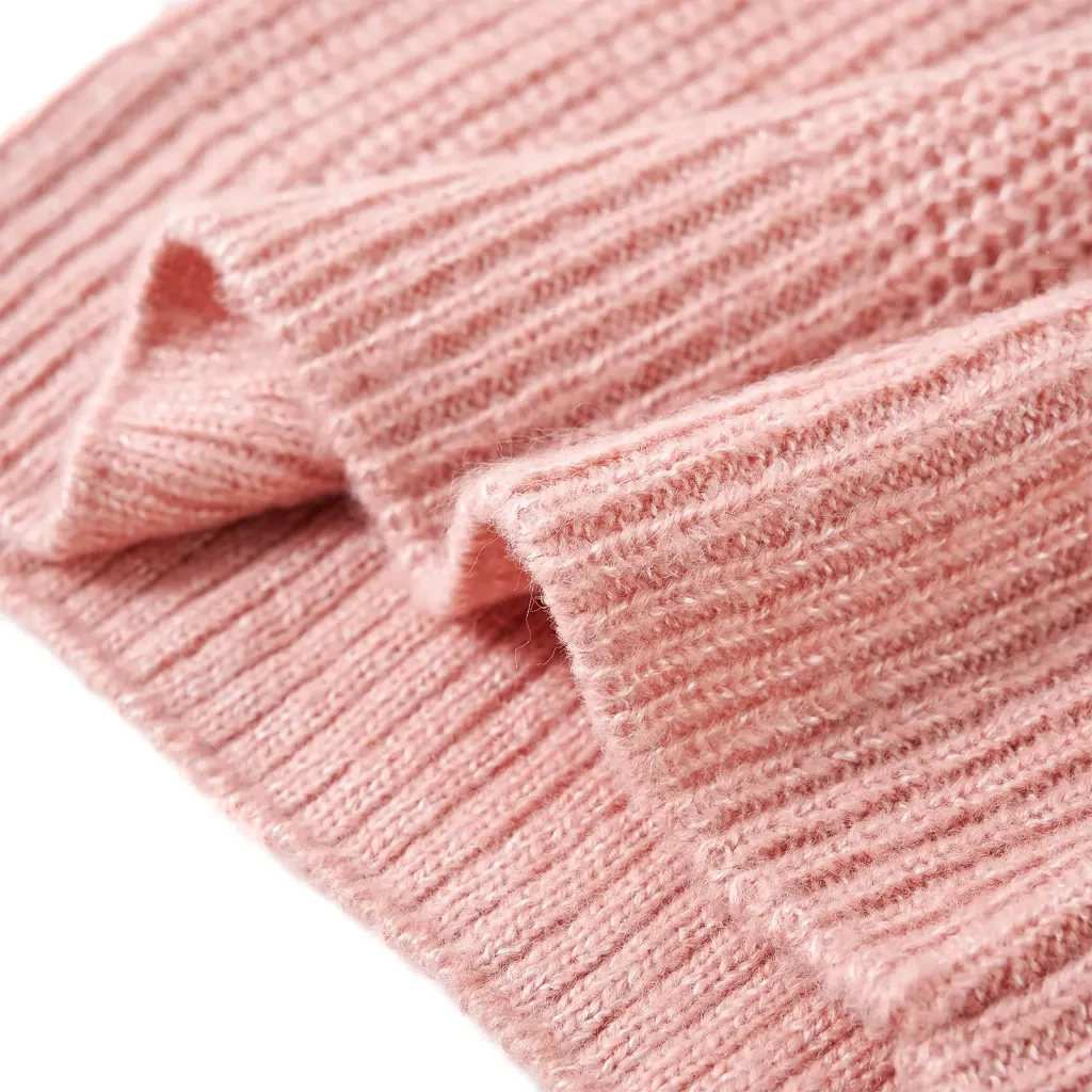 Gilet da Bambina Lavorato a Maglia Rosa Chiaro 104