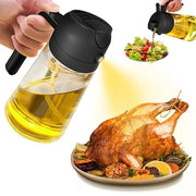 Oliometro 2 in 1 per olio da cucina, flacone da 500 ml per misurazione dell'olio, strumento per la cottura, oliometro di alta qualità per la cucina, flacone di olio