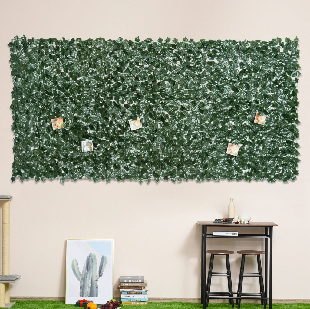 Siepe artificiale frangivista 300 x 150 cm verde scuro per balcone e giardino