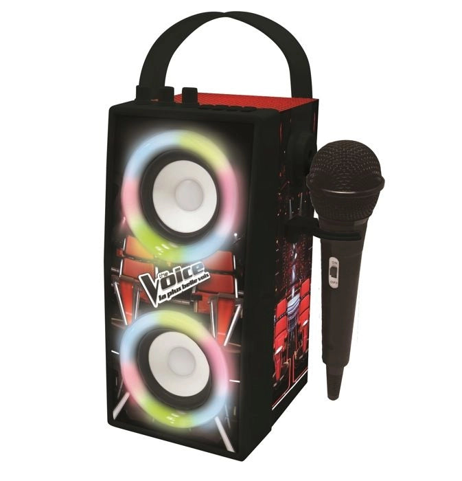 LA VOCE - Altoparlante Bluetooth alla moda - Portatile con microfono ed effetti di luce
