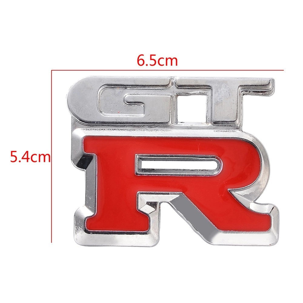 Trade Shop - Adesivo Decorazione 3d In Metallo Cromato Per Auto Figura Stemma Gt R Sticker -
