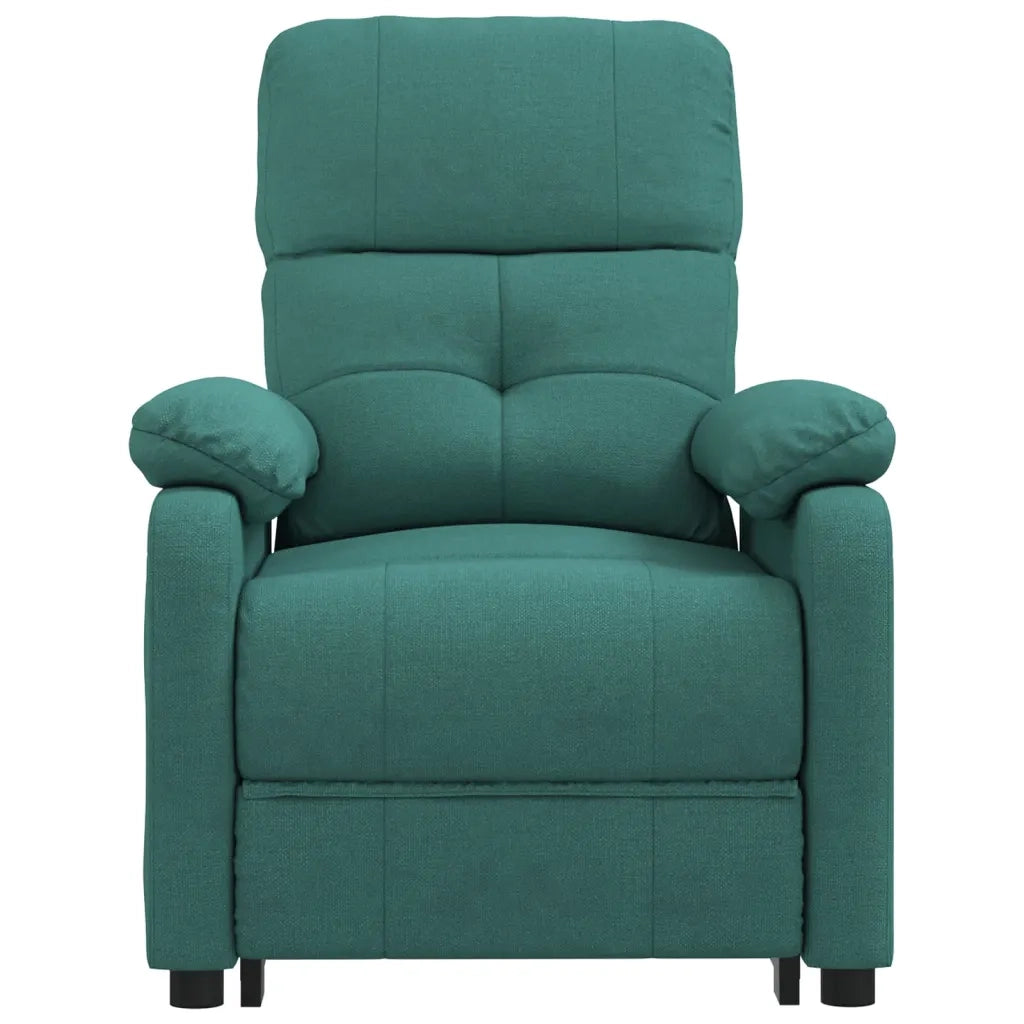 Poltrona Elettrica Reclinabile Verde Scuro in Tessuto 3073808
