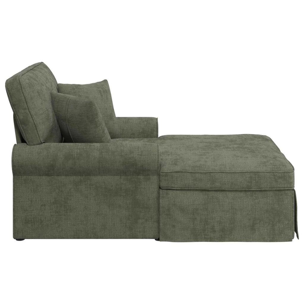 Chaise Longe con Gonna con cuscino Verde 157 x 91 x 91 cm ARES