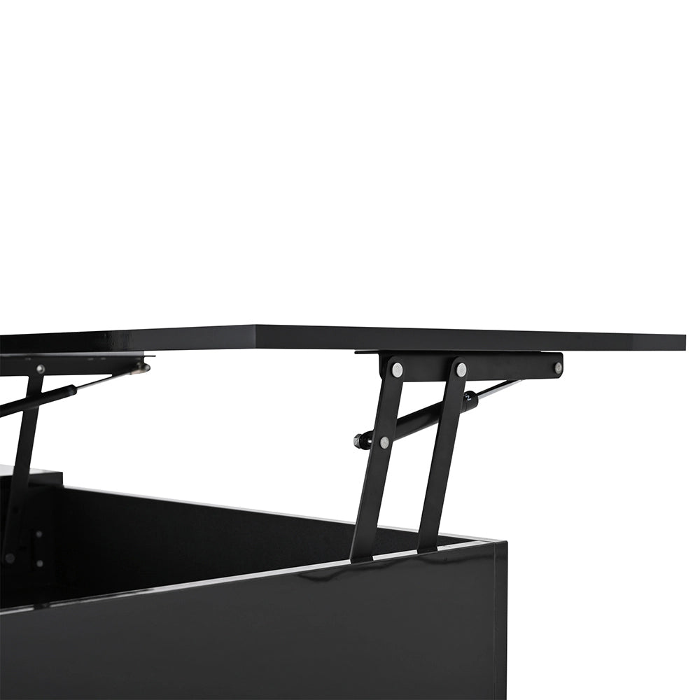 Tavolino regolabile - Xylo - 95x50cm LED con armadio nero