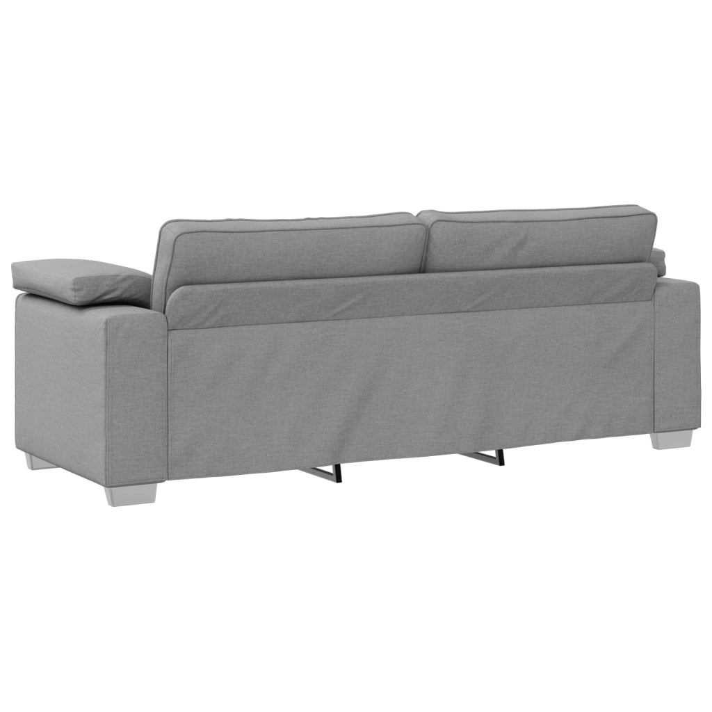 Set divano 2 pezzi con cuscini grigio chiaro