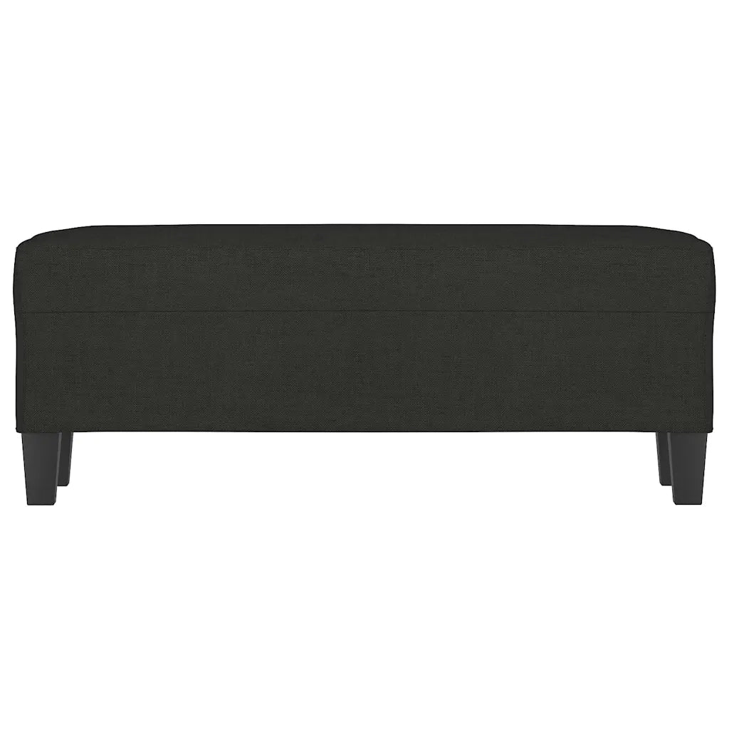Panca-Sgabello Nera 100x35x41 cm in Tessuto 256606