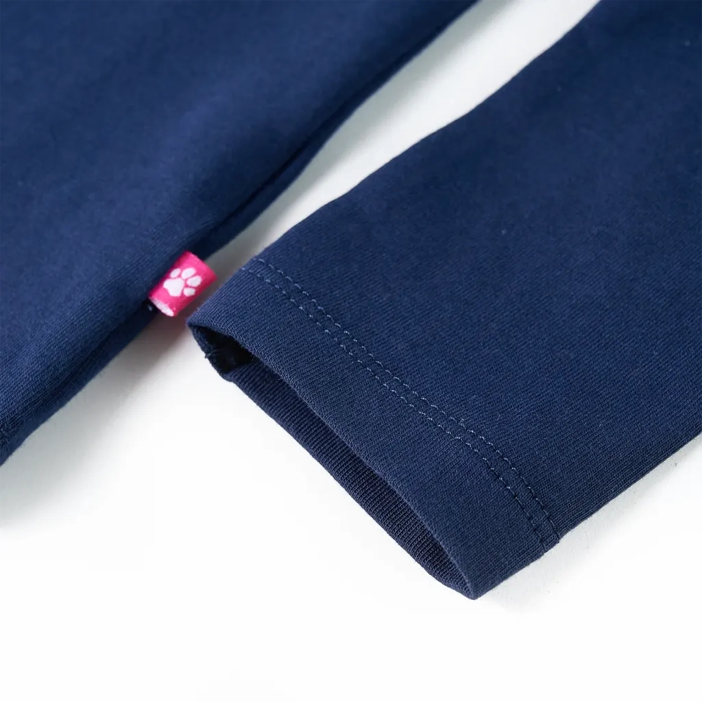 Maglietta da Bambino a Maniche Lunghe Blu Marino 128 13767