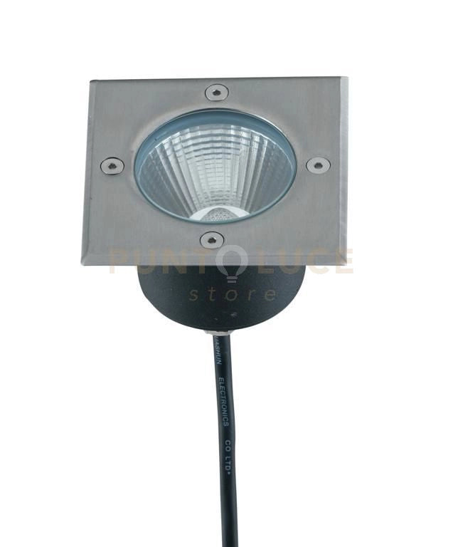 FARO A INCASSO CALPESTABILE LED WALK ACCIAIO QUADRATO 8W 990LM 4000K IP67 10X10X7,78CM