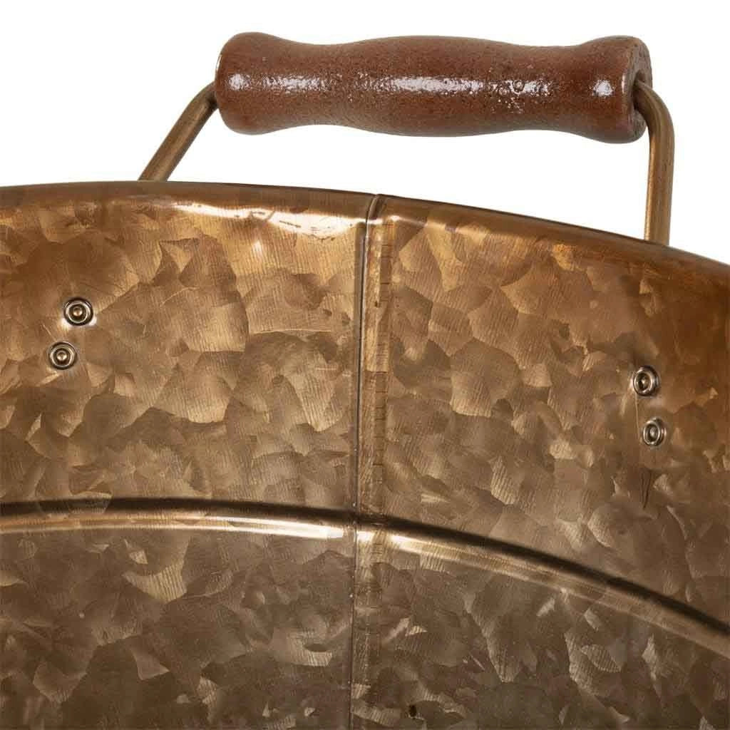 Vaschetta per cubetti di ghiaccio in metallo dorato d33/38x28/30h