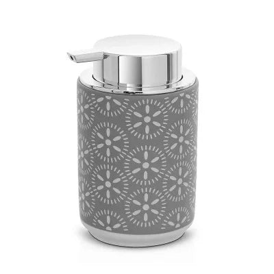Dispenser porta sapone da appoggio in ceramica grigio  Circus