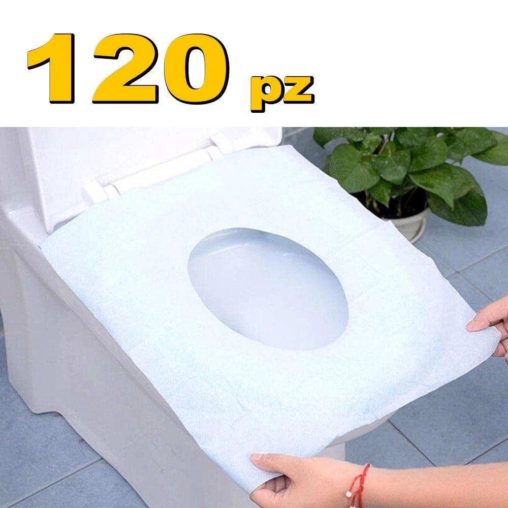 Trade Shop - 120 Copriwater Wc Carta Monouso Copri Water Protezione Igienici Toilette Bagno -