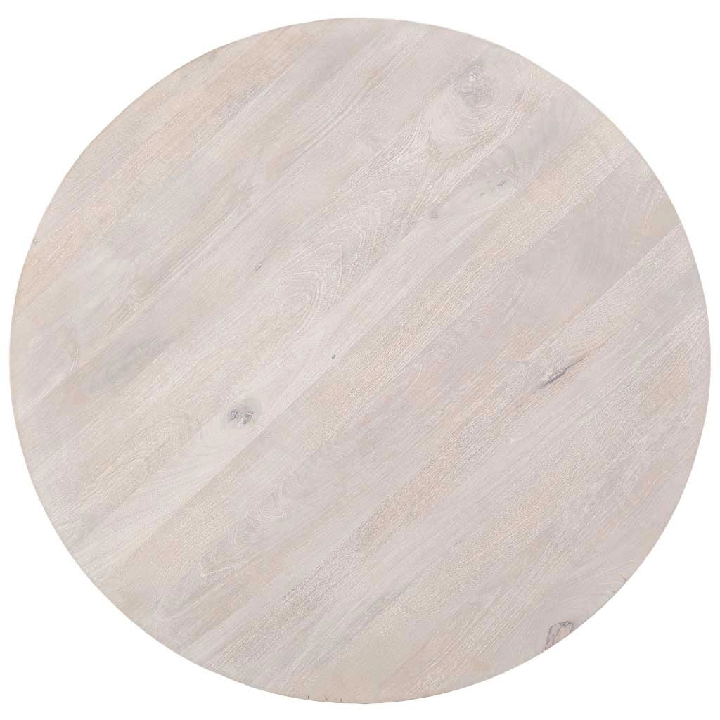 Tavolo da pranzo in legno bianco 130x130x77h cm
