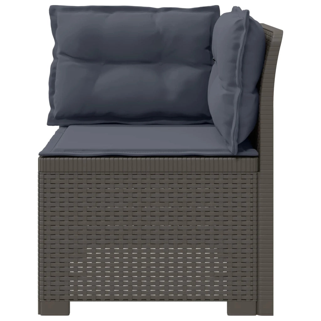 Divano da esterno-Divano da Giardino a 1 Posto con Cuscini Aspetto Rattan PP 944599