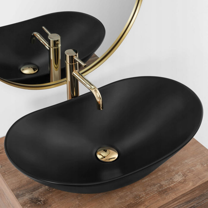Lavabo Da Appoggio Rea Royal 60 Black Mat