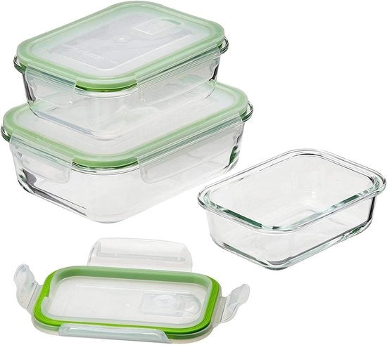 Contenitori di Stoccaggio Alimentare in Vetro - Set di Contenitori di Stoccaggio Alimentare in Vetro