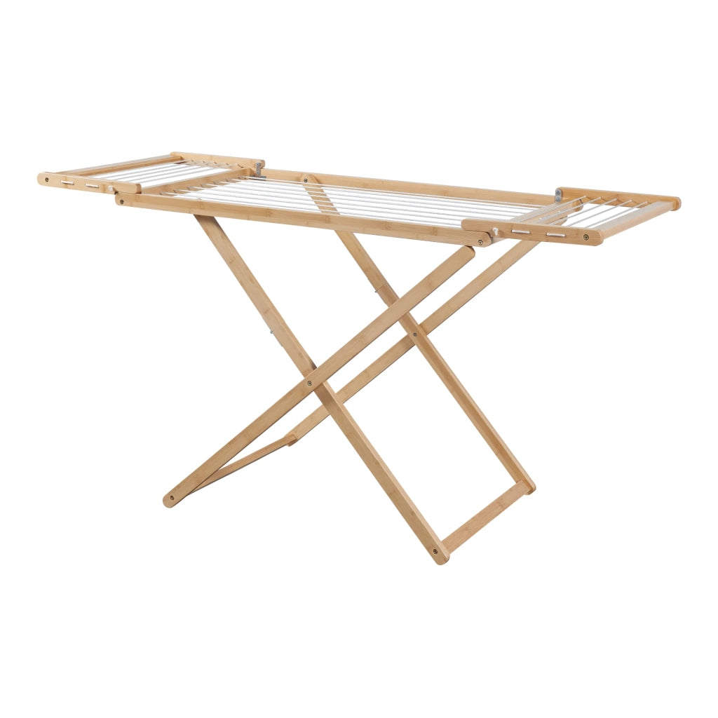 Stendibiancheria in bambù 154 x 59 x 82 cm bianco naturale 03_0011337