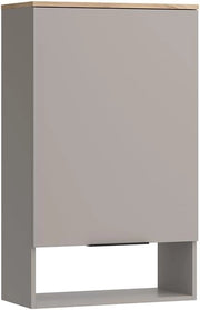 Libreria da parete Wido, Grigio, 60 x 100 cm con porta