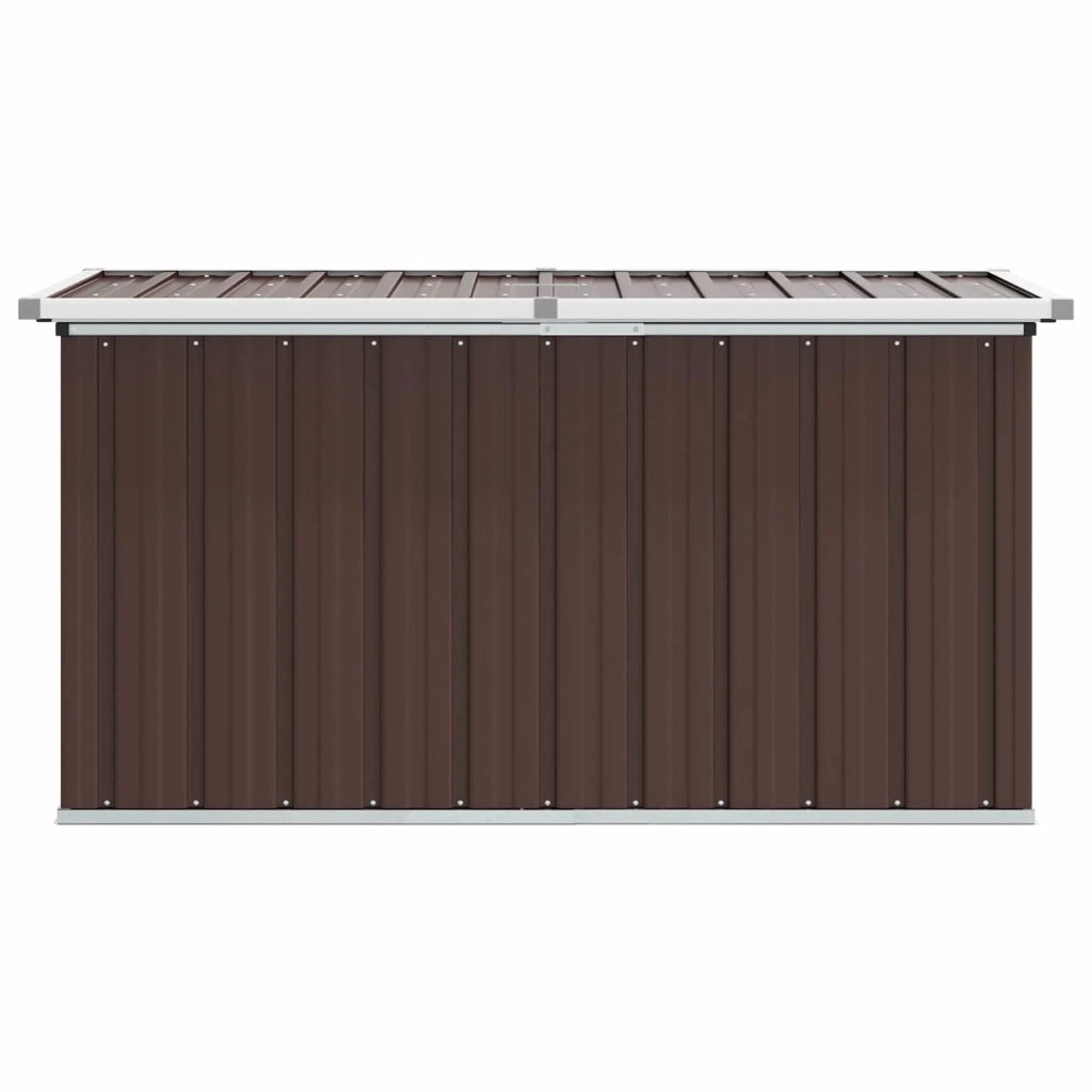 Baule da giardino marrone 129x67x65 cm 46264