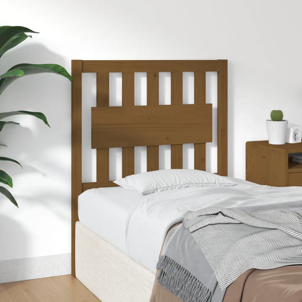Testiera per Letto ambra 80,5x4x100cm in Legno Massello di Pino