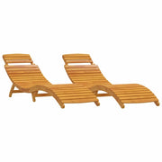 Lettino Prendisole | Sdraio da giardino | Lettino da sole 2 pz Marrone 55 x 184 x 64cm