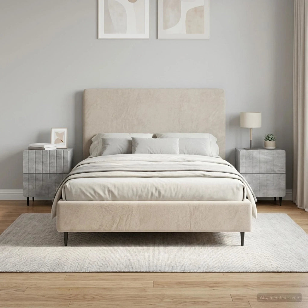 Armadio da Notte 2 pcs Grigio Cemento 43 x 34,5 x 49,5 cm 894302