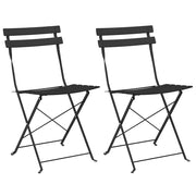Sedia Pieghevole da Giardino 2 pz | Sedie da Esterno Antracite 42 x 46 x 82cm