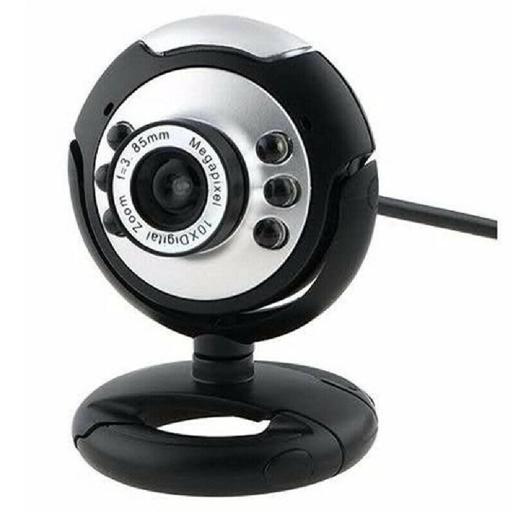 Trade Shop - Webcam Web-01 Ideale Per Videoconferenze Microfono 1.3 Mpx 6 Led Per Notebook Pc -