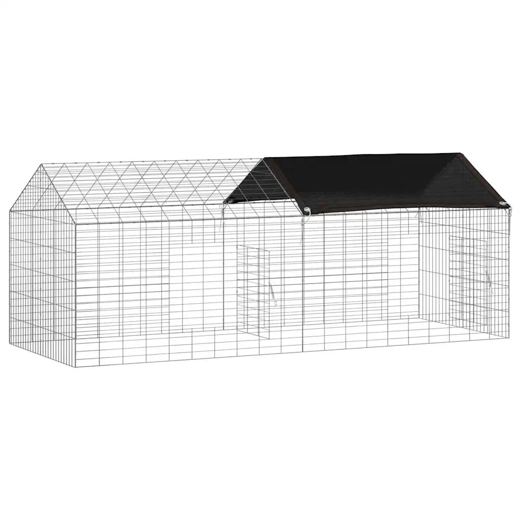 Gabbia per Conigli Argento 200 x 78 x 78 cm Acciaio zincato 42019237