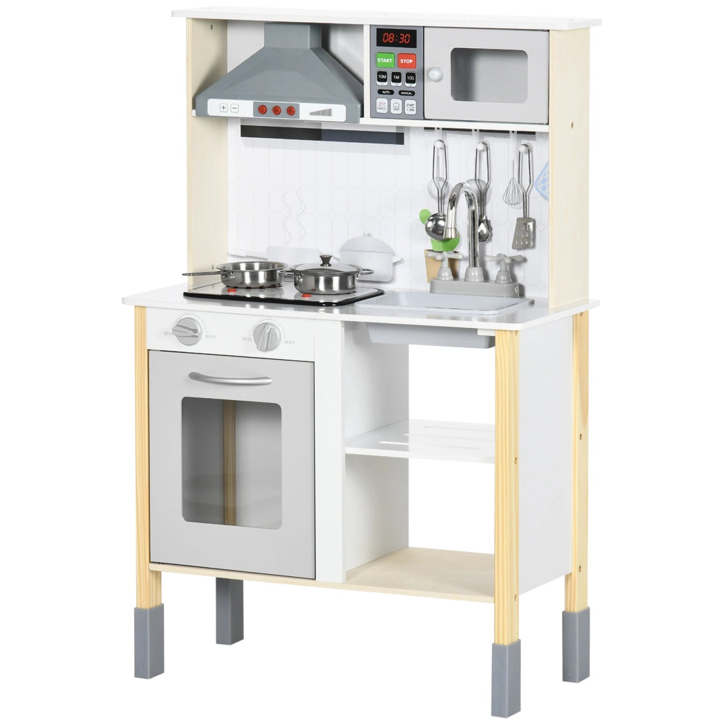 Cucina Giocattolo per Bambini con Luci e Suoni ¨C Zephmum ¨C MDF e PP 60x30.5x93.2 cm
