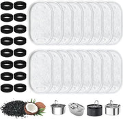 Kit di filtri per fontane per animali - 32 pezzi inclusi filtro a carbone attivo e filtro schiuma - Sostituzione per animali domestici - Adatto a fontane da 32 litri/2 litri