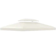Copertura per Gazebo da Giardino Tetto Sostitutivo Anti-UV Impermeabile in Poliestere 3x4m, Beige