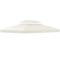 Copertura per Gazebo da Giardino Tetto Sostitutivo Anti-UV Impermeabile in Poliestere 3x4m, Beige