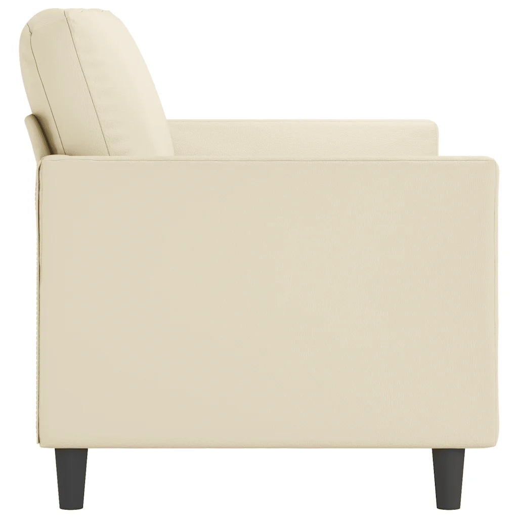 Divano | Divano da soggiorno | Sofa a 3 Posti Crema 180 cm in Similpelle