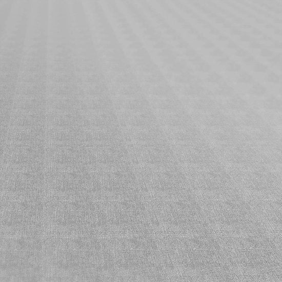 Tavolo con tovaglia in tessuto in lino grigio lavabile 200 x 140 cm con zoom