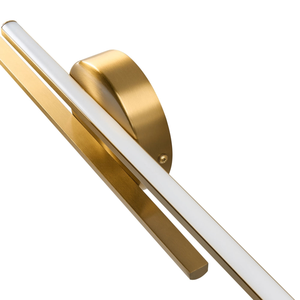 Lampada a LED per specchio/immagine Metallo oro Luce LED acrilica Lampada per specchio da bagno Design moderno e minimalista