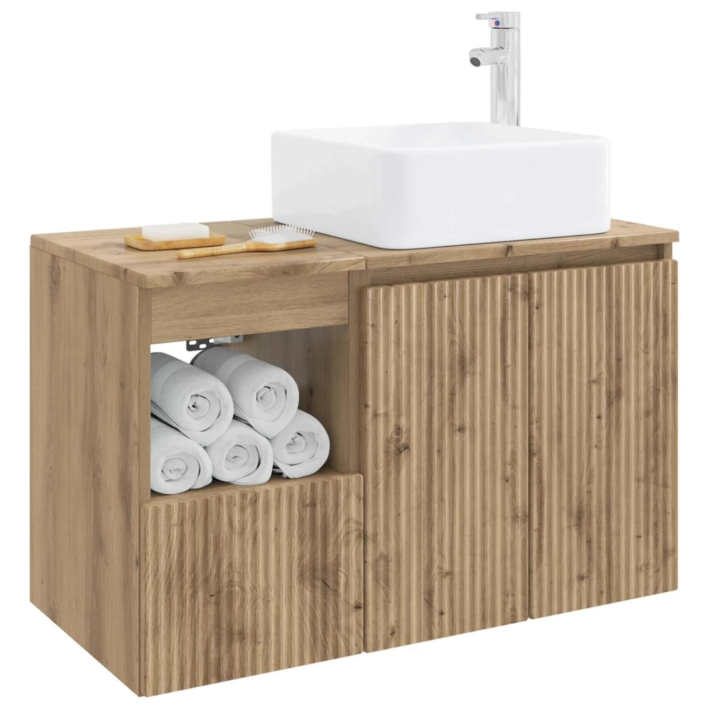 Set di mobili per il bagno 2 pz Rovere Artigianale 3404053