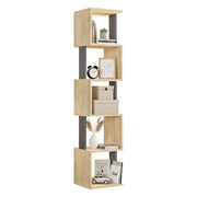 Libreria Nada, Scaffale da ufficio, Mobile portalibri, Biblioteca, 35x30h161 cm, Quercia e Antracite