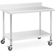 Tavolo da lavoro professionale da cucina Premium 60 x 120 cm 158 kg paraschizzi in acciaio inox 14_0010018