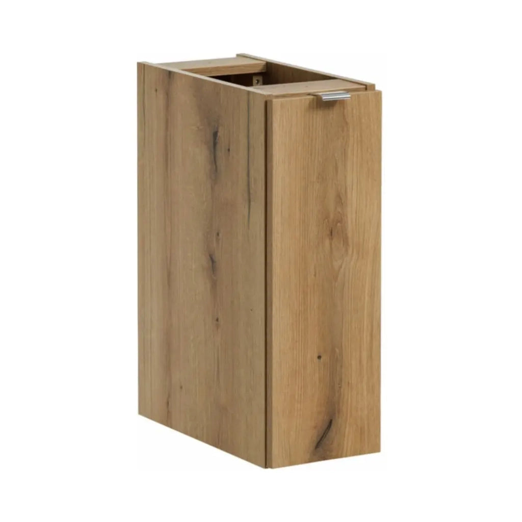 Set da bagno VANO in rovere e nero 120cm: mobile sottolavabo con cassetti e armadietti + piano per lavabo + colonna