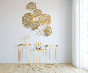 Pannello Iris Verticale 78x5,5x101 cm in Ferro Oro