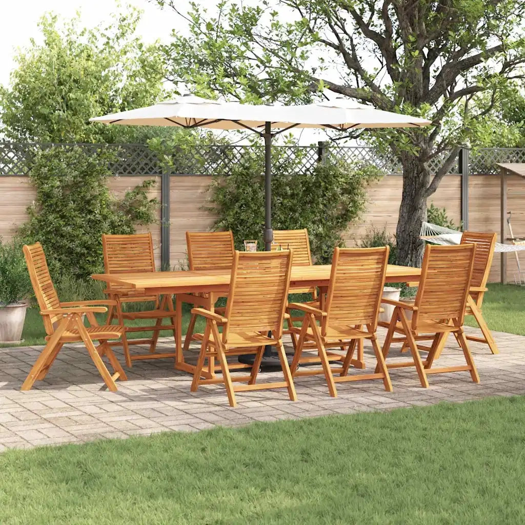 Set da Pranzo per Giardino 9 pcs Marrone 3375725