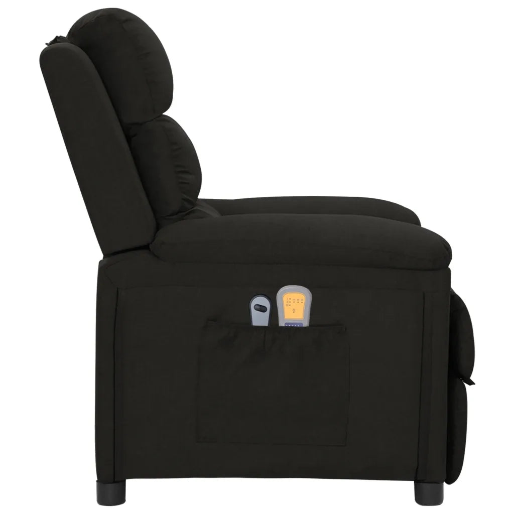 Poltrona Massaggiante Elettrica Nera in Tessuto 3098977