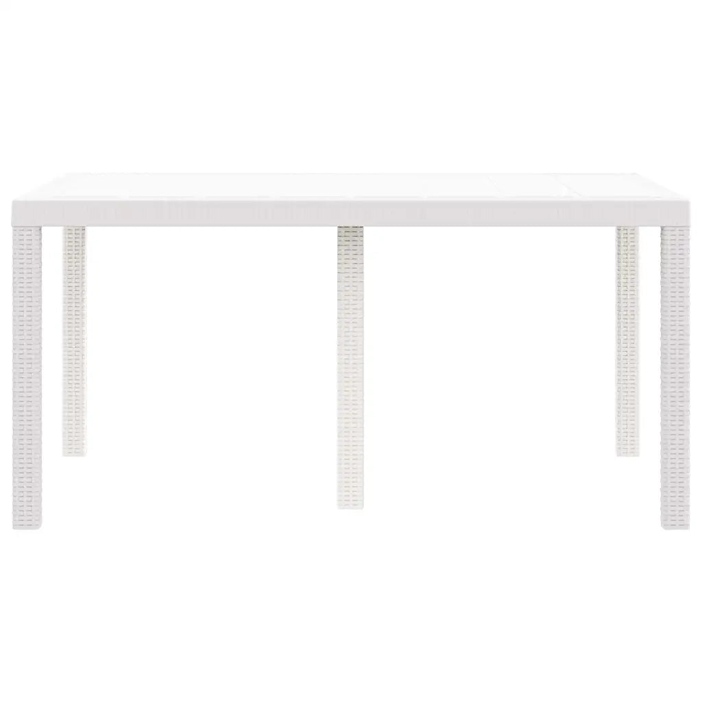 Tavolo da Giardino | Tavolino da esterno Bianco 150 x 100 x 73 cm polyrattan