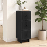Mobile con Cassetti Nero 33 x 34,5 x 90 cm Legno ingegnerizzato 893926