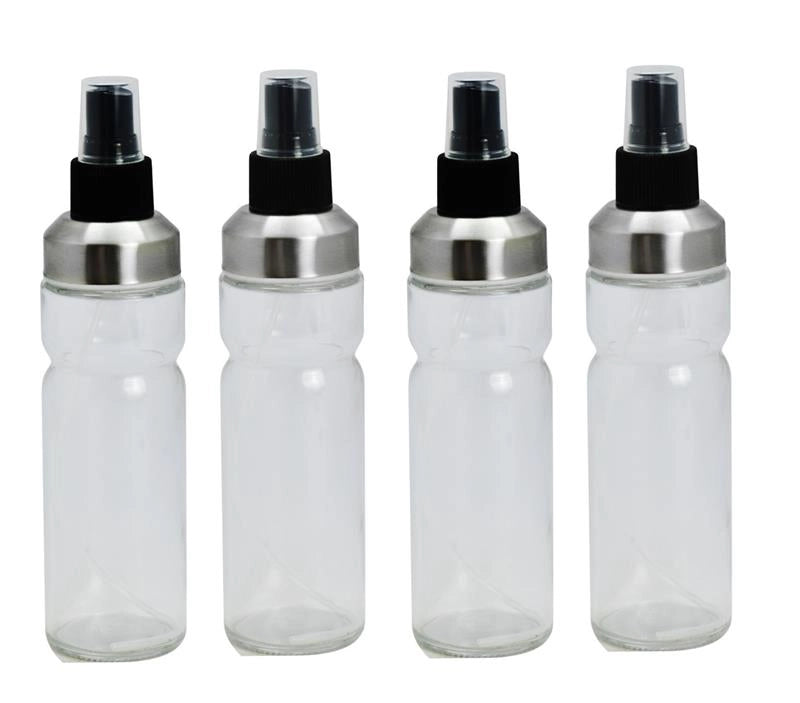 MA MAISON SET 4 OLIERE SPRAY IN VETRO LAVORATO CON DOSATORE A SPRUZZO E TAPPO SALVA FRESCHEZZA 170 ML