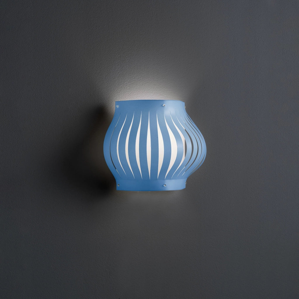 Applique Moderna Helios Polilux ® Blu Pastello 1 Luce E27 H25Cm