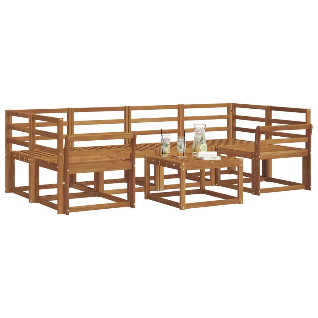 Set di divani da esterno 7 pcs Naturale