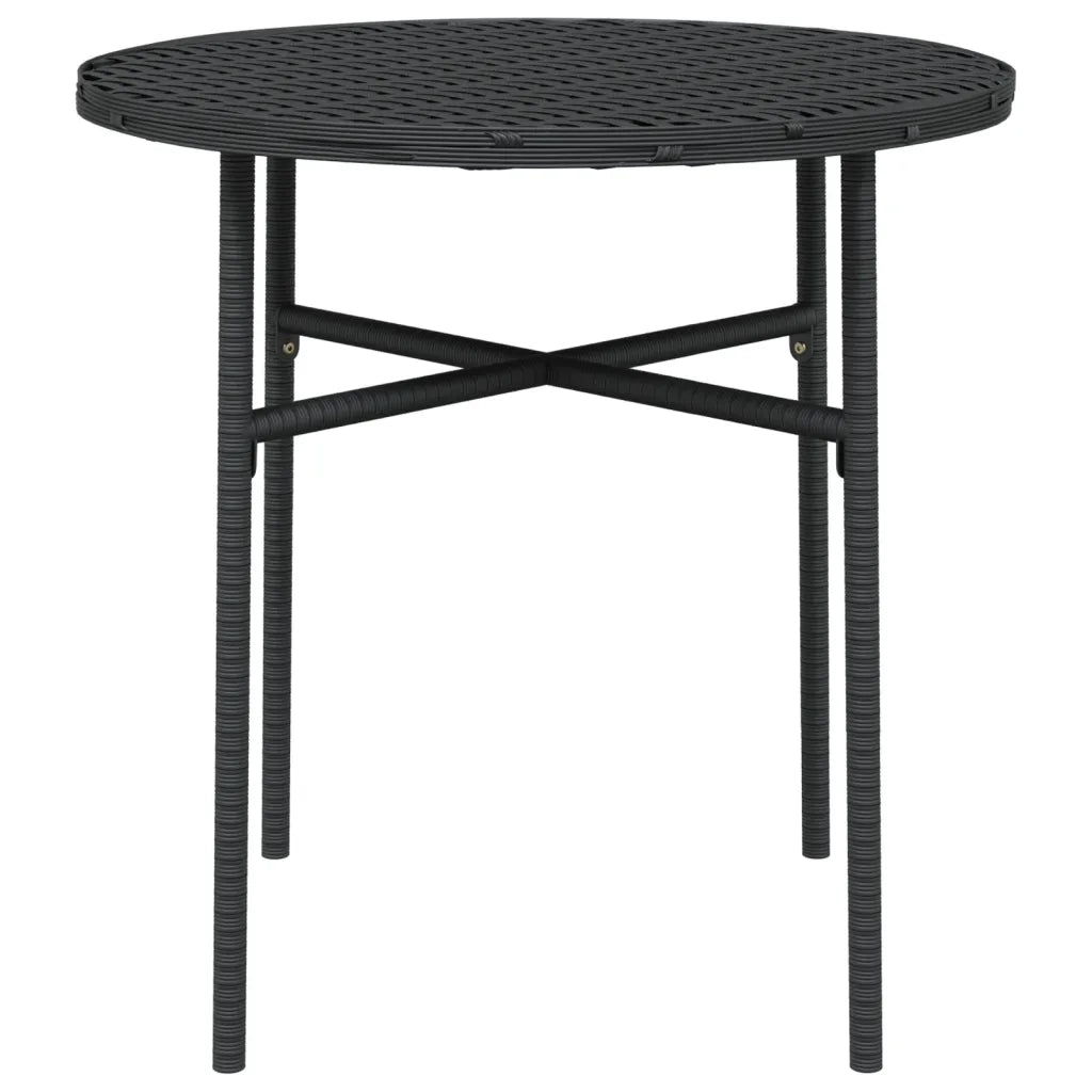 Tavolino da TÃ¨ Nero 45 cm in Polyrattan cod mxl 44935